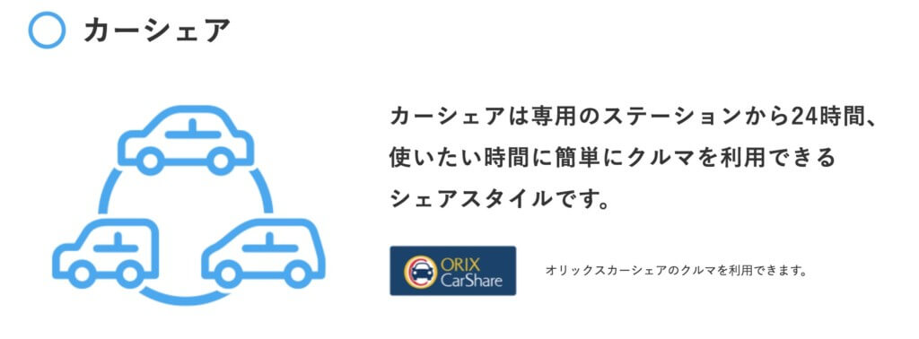 24時間好きな時に使える『カーシェア』